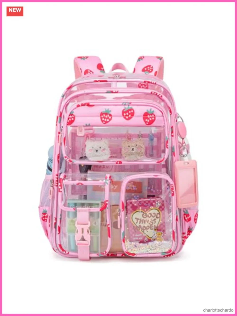 Clear Backpack for School, Stadium Approved Heavy Duty Transparent Bookbag